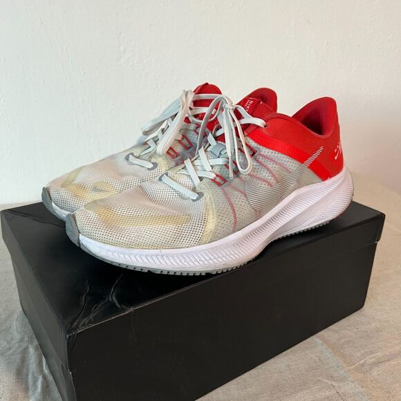 Nike Men’s 8.5 Running Shoes – White/Red - Picture 1 of 3